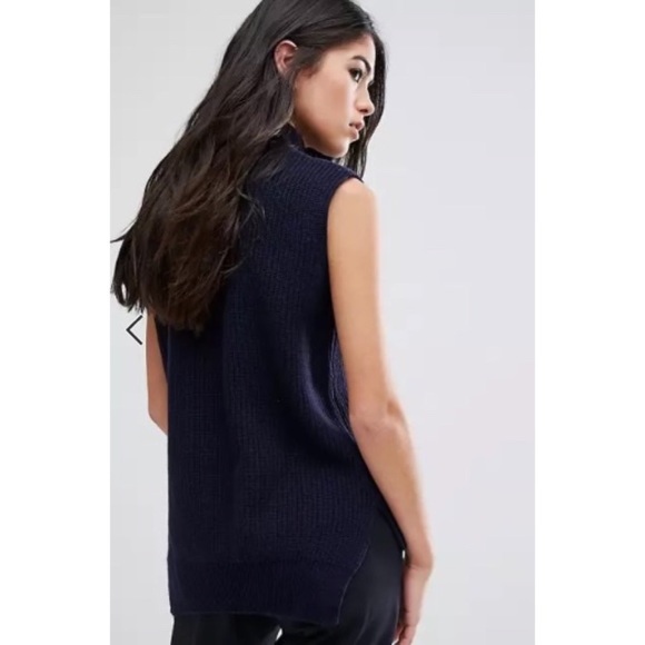 YMC Merino Wool Roll Neck Knit Tank Top - Picture 4 of 12